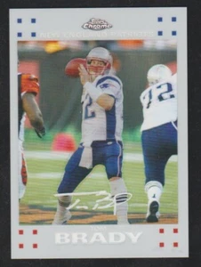 Tom Brady Patriots 2007 Topps Chrome WHITE REFRACTOR #TC6 SP Parallel #705/869 - Picture 1 of 2