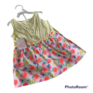 Swiggles Mädchen Kleid 24M Kleinkind Mädchen Kleidung weiß gelb Obst - Bild 1 von 9