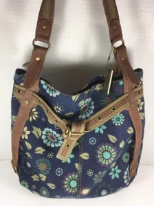 Levi’s Fabric Flower Pattern Hobo Tote Shoulder Bag - Picture 1 of 12