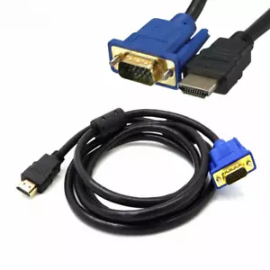 10 FT LONG HDMI TO VGA MONITOR CABLE COMPUTER TO TV CORD 15-PIN 3M - Picture 1 of 1