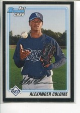 2010 Bowman Prospects Black Alexander Colome BP43 Tampa Bay Rays