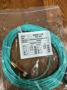 10Gb OM3 LC-LC 50/125 Multimode Duplex Fiber Optic Cable - 15 Meter - Picture 1 of 2