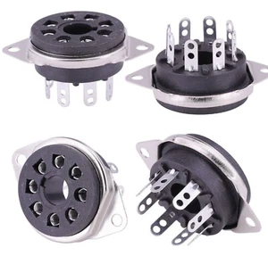 Ventilhalter Bakelit Oktal 8-polige Anzüge EL34 6V6 usw. UK Verkäufer - Bild 1 von 2