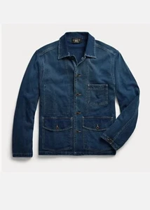 Ralph Lauren RRL Blue Denim 2XL Indigo Blue Jacket NWT - Picture 1 of 4