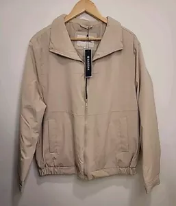 Haggar Mens Camden Jacket Coat Full Zip Quilted Lining Khaki Large $200 Retail - Picture 1 of 9