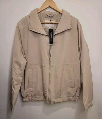 Abrigo Chaqueta Haggar Para Hombres Camden Cremallera Completa Forro Acolchado Caqui Grande $200 Minorista Foto 1 de 4