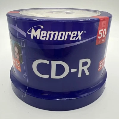 Memorex CD-R 50 Pack Spindle 52x 700 MB 80 Min Recordable Blank CD-R NEW! Sealed - Image 1 of 4