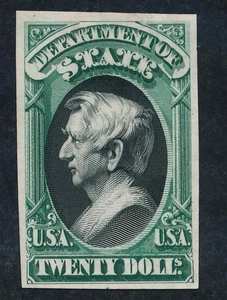 UNITED STATES (US) O71P3 $20 STATE DEPT. VF INDIA PROOF NGAI - Picture 1 of 2