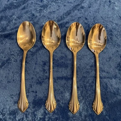 4Pc Oneida BITTERSWEET REPOSE Place Oval Soup Spoons Stainless Flatware - Image 1 of 4