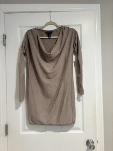 White House Black Market Dress Womens Size Medium Taupe Brown Metallic Dress - Picture 1 of 8