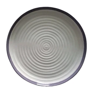 PORTMEIRION SOPHIE CONRAN Porcelain Round Platter 12" White with purple trim - Picture 1 of 4