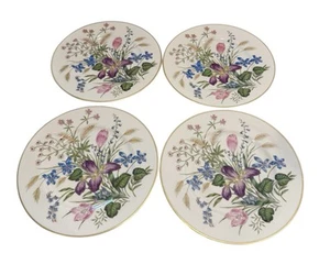 Juego de 4 Platos de Postre Ensalada Mariposa Franciscana Fina China Floral Dorado 8 3/8" - Imagen 1 de 6