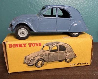 Boxed French Dinky Toys 535 Citroen 2cv - Vintage Diecast - Image 1 of 4