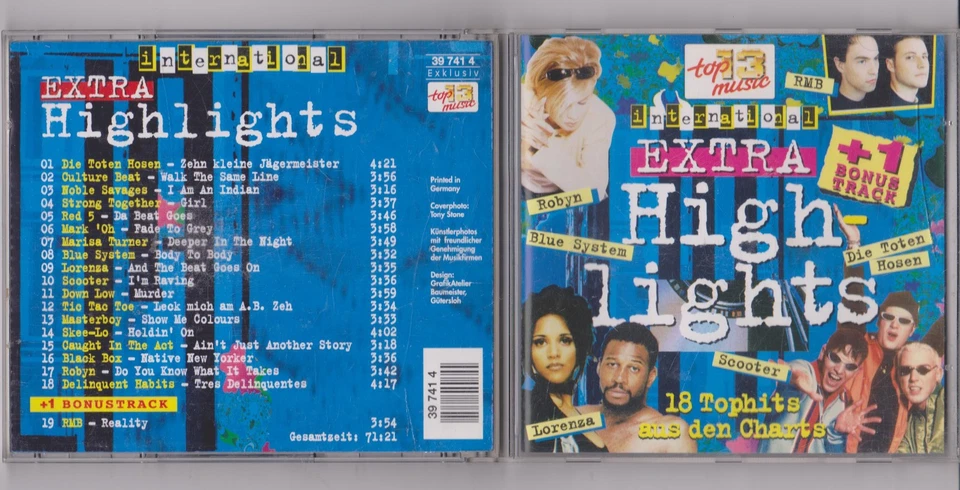 CD-HIGHLIGHTS EXTRA-international-Toten Hosen+Scooter+Blue System+TIC TAC TOE ! - Bild 1 von 1