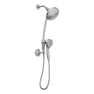 MOEN 28586SRN Attract 6.75 in. Dual Shower Heads Spot Resist Brushed Nickel - Picture 1 of 8