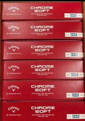 (6) Docena de pelotas de golf Callaway cromadas suaves de triple pista NUEVAS SELLADAS Foto 1 de 4