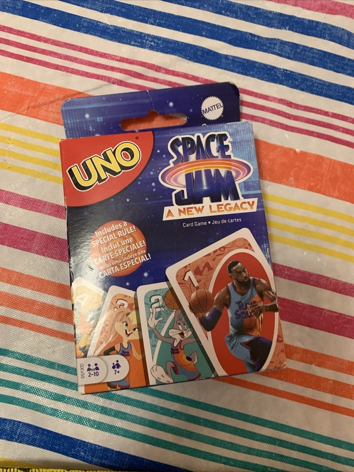 Space Jam a Legacy UNO Card Game Mattel Ages 7 for 2-10 Players
