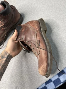 Stivali uomo Red Wing 2.0 taglia 15 D pelle marrone lavoro sport caccia punta morbida 606 - Foto 1 di 11