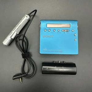 SONY MZ-R900 RECORDING MD WALKMAN Blue Tested working - Picture 1 of 21