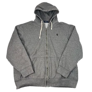 Polo Ralph Lauren Full Zip Up Hoodie Sweatshirt Charcoal Gray Size XXL - Picture 1 of 6