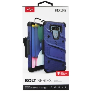 Zizo Bolt Series Case / Glass / Holster for LG Fortune 3 / Aristo 5 - Blue/Black - Picture 1 of 2