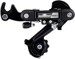SunRace M2T Rear Derailleur - 6/7-Speed, Long Cage, Dropout Claw Hanger, Black - Picture 1 of 1