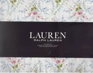 Ralph Lauren komplettes Lakenset Gänseblümchen rosa Blumen 4-teilig blau grün Bauernhaus SCHNELLER VERSAND - Bild 1 von 2