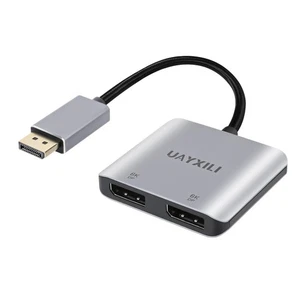 DisplayPort to Dual DP Adapter 8K@60Hz, DP Splitter 1 in 2 Out Extended Displ... - Picture 1 of 7