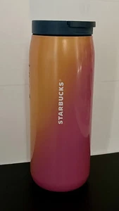 Bicchiere Venti Starbucks 2022 rosa e arancione sfumato Ombré SS - Foto 1 di 3
