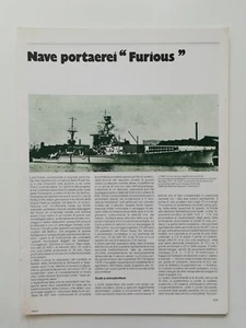 Storia della Marina Nave Portaerei FURIOUS Storia e Scheda Tecnica - Picture 1 of 2