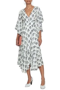 Neu A.L.C.  McKenna Midikleid Blumenmuster Seide Crepe de Chine Größe 4 - Bild 1 von 11