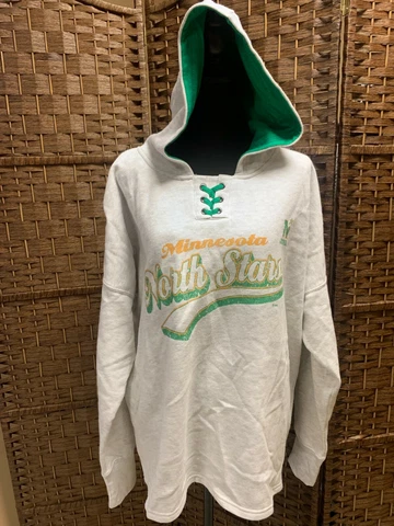Women's NHL Minnesota North Star Hockey Hooded Gray Sweatshirt XL CLAL06 Cover