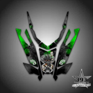 2015-2019 POLARIS AXYS Hood Decal Sticker Wrap Graphics Outlaw Green - Bild 1 von 1