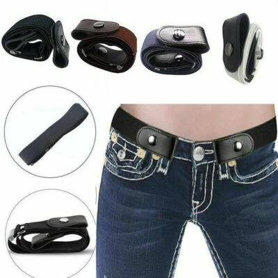 No Bulge Hassle Womens Buckle-free Elastic Comfortable Invisible Belt for Jeans  - Image 1 of 4