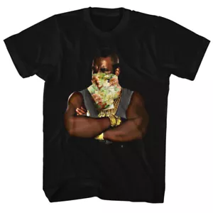 Camiseta para hombre Mr T Arms con flores plegadas bandana en la cara The A Team B.A. Baracus - Imagen 1 de 3