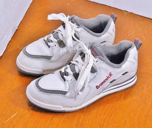Brunswick White & Gray Bowling Shoes Size 8 Women - Picture 1 of 8
