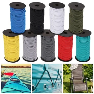 Cuerda elástica redonda de 4 mm cuerda elástica cuerda de choque flexible resistente costura multicolor - Imagen 1 de 44