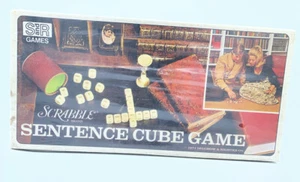 Vintage Scrabble Sentence Cube Game 1971 Wood Dice Sealed S and R Games - Picture 1 of 6