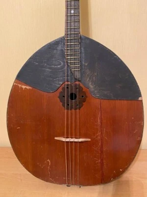 Domra BASS Instrumento Folclórico 4 Cuerdas Ucraniano Antiguo Ucrania De Colección Foto 1 de 4