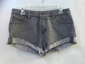 Volcom Brand Jeans Stoned Rolled Denim Shorts Gray Size 5 - Picture 1 of 3