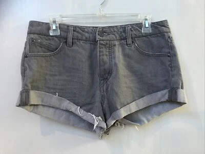 Volcom Brand Jeans Stoned Rolled Denim Shorts Gray Size 5 - Image 1 of 3