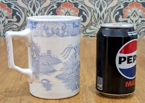 Georgian Antique Pearlware Pale Willow Ceramic Beer Tankard Mug 19th Century - Picture 1 of 10