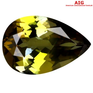 1.93 ct AIG Certified Unbelievable Pear (11 x 7 mm) Brownish Yellow Tanzanite - Picture 1 of 3