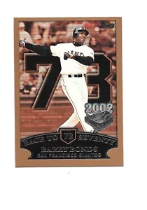 2002 Topps Opening Day Barry Bonds #73 Baseball Trading Cards MLB - Picture 1 of 2