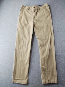 Polo Ralph Lauren Girl's Pants Tan Size 16 Khakis Mid Rise 27" Straight Stretch - Picture 1 of 11