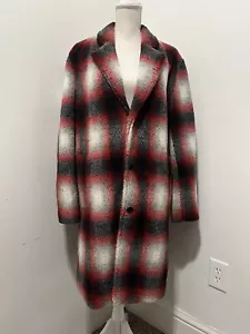 HUGO BOSS Merlon Single Breasted Coat Size Medium Red White Black msrp $595 NEW - Picture 1 of 14