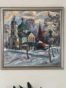 20th century Russian impressionist Oil painting signed 'Chbitka'." 1987 “ - Picture 1 of 7