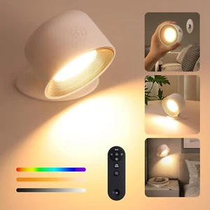 LED RGB Wandleuchte Akku Touch Dimmbar Wandlampe Fernbedienung 360° Spotleuchte - Bild 1 von 14