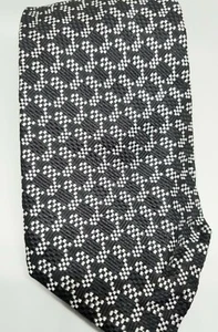 Lord&Taylor Metropolitan Black/White Silk Necktie - Picture 1 of 3