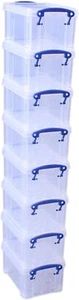 Really Useful Aufbewahrungsbox 0,7 Liter transparent 8er Pack - Bild 1 von 2